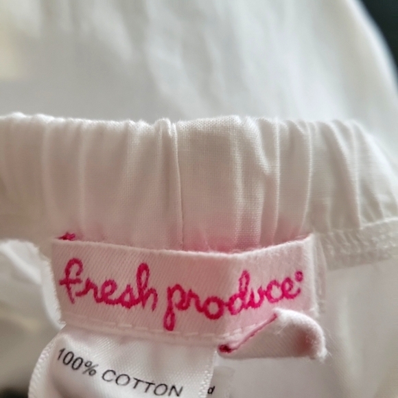 Fresh Produce TopStitch Sheeting White Cotton Capri Pants Size 2X - Picture 4 of 10